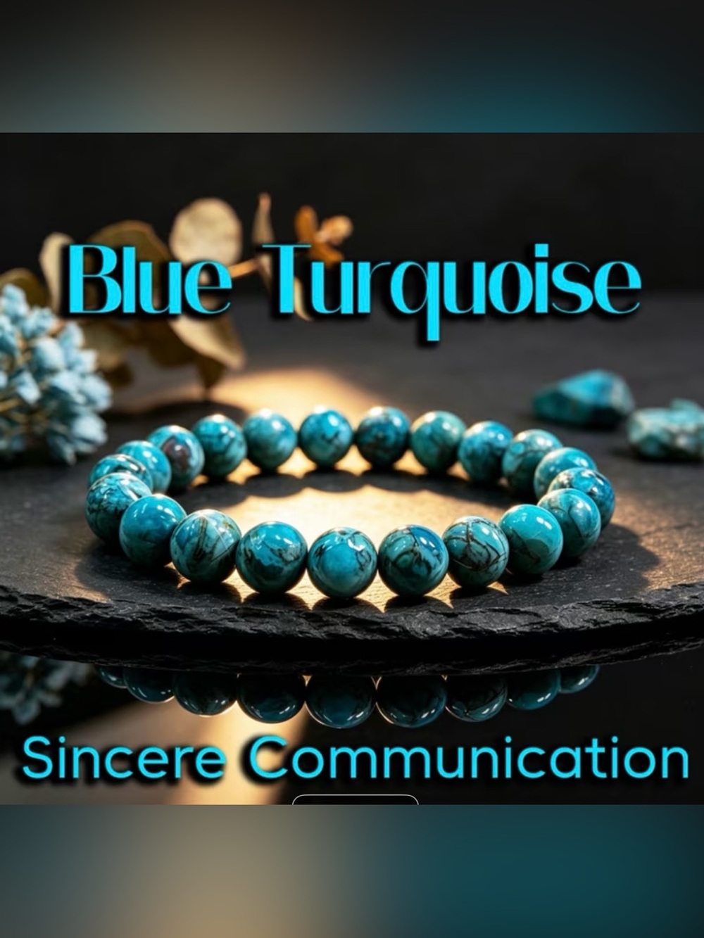 Blue Turquoise Stretch Beaded Men's/Women’s Bracelet
